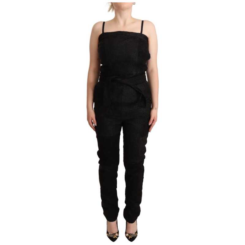 La Maison du Couturier Black Spaghetti Strap Jumpsuit Dress, theFeinheit