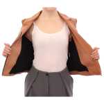 La Maison Du Couturier Sleeveless Leather Couture Vest In Rich Brown 5