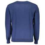 La Martina Blue Cotton Men Sweater