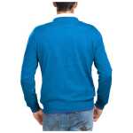 La Martina Blue Cotton Men Sweater