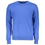 La Martina Blue Cotton Men Sweater 4