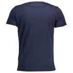 La Martina Chic Crew Neck Cotton Tee In Blue