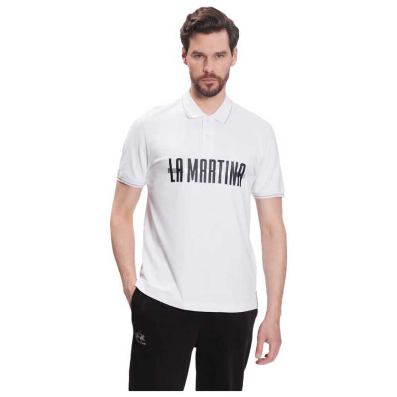 La Martina Elegant Cotton-Blend Polo with Glitter Accent, theFeinheit