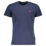 La Martina Elegant Crew Neck Cotton Tee With Embroidery