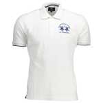 La Martina Elegant Short Sleeved White Polo For Men