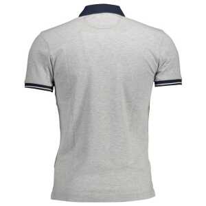 La Martina Gray Cotton Men Polo Shirt