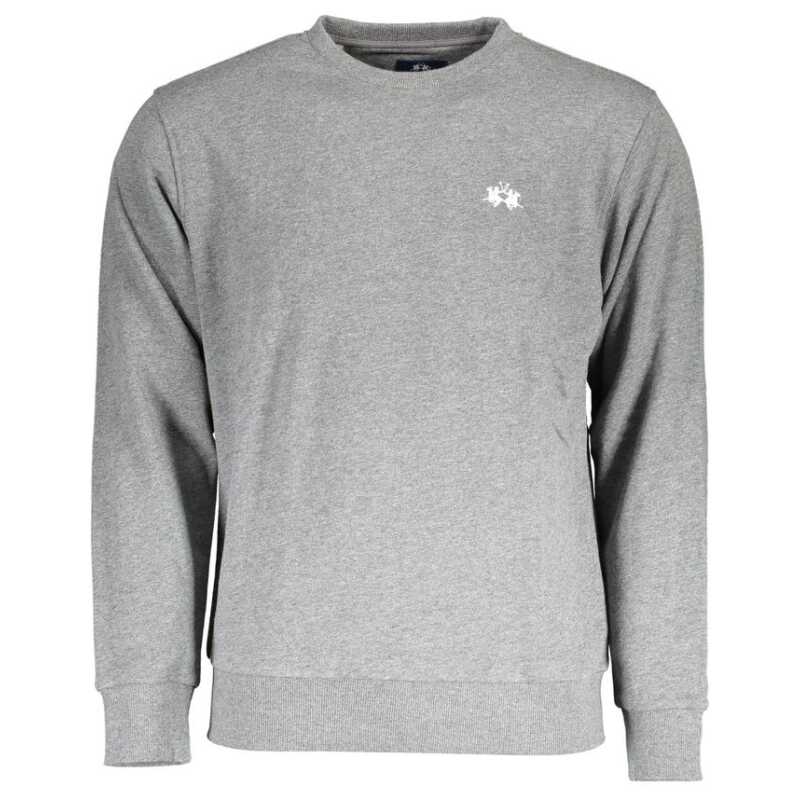 La Martina Gray Cotton Men Sweater, theFeinheit