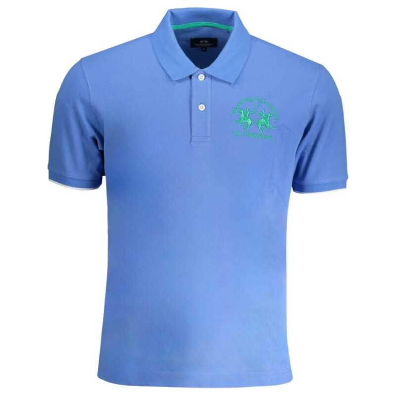 La Martina Light Blue Cotton Men Polo Shirt, theFeinheit