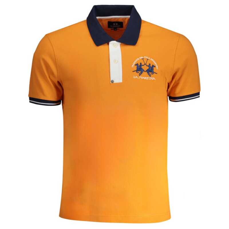 La Martina Orange Cotton Polo Shirt, theFeinheit