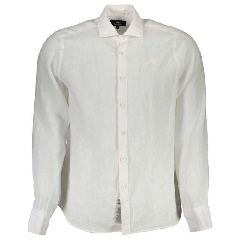 La Martina White Linen Men Shirt, theFeinheit