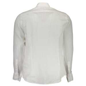 La Martina White Linen Men Shirt