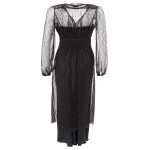 Lardini Elegant Black Nylon Dress