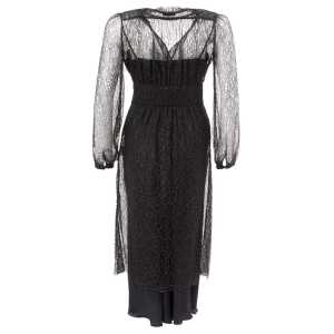 Lardini Elegant Black Nylon Dress