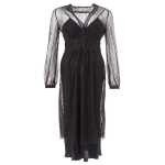 Lardini Elegant Black Nylon Dress 6