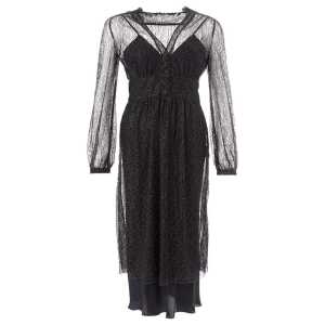 Lardini Elegant Black Nylon Dress 6