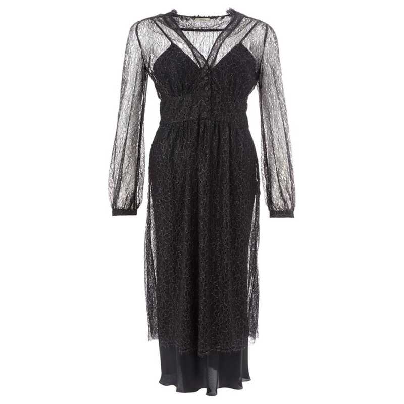 Lardini Elegant Black Nylon Dress, theFeinheit
