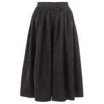 Lardini Elegant Black Polyethylene Midi Skirt