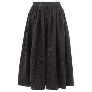 Lardini Elegant Black Polyethylene Midi Skirt