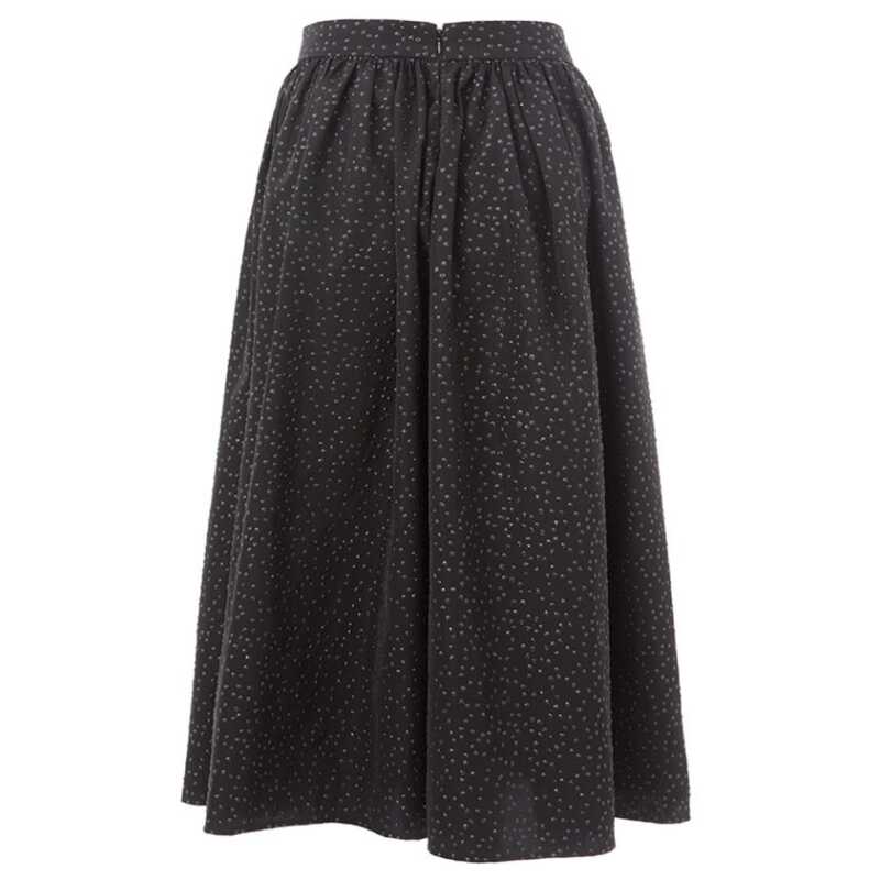 Lardini Elegant Black Polyethylene Midi Skirt, theFeinheit