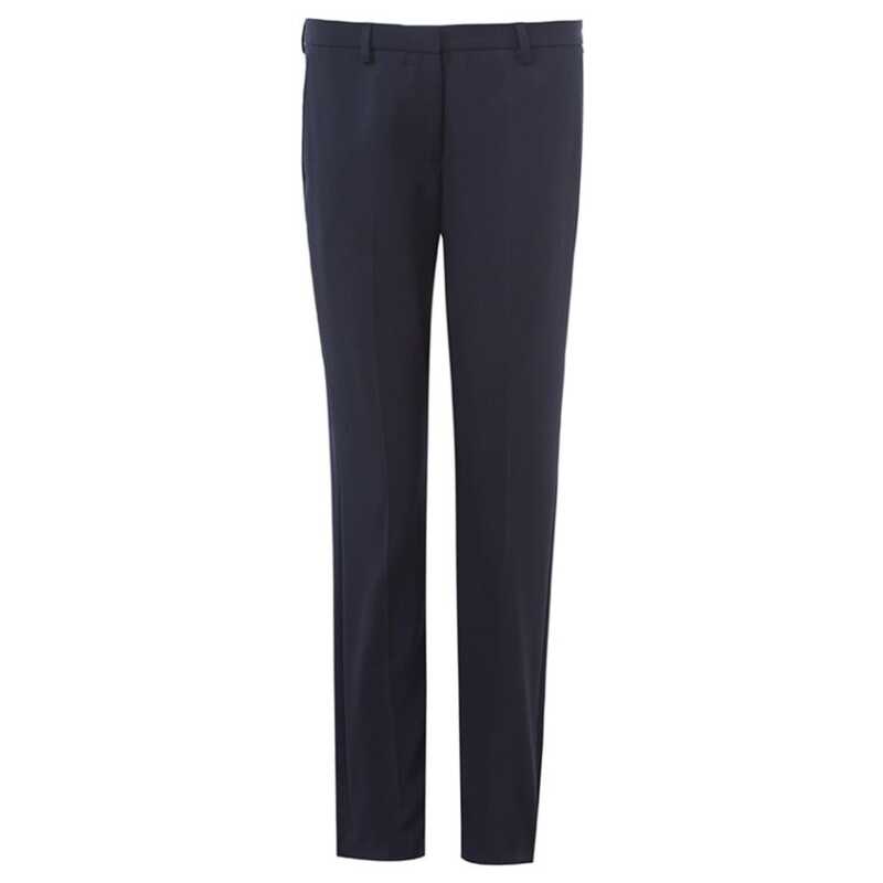 Lardini Elegant Blue Wool Pants for Women, theFeinheit