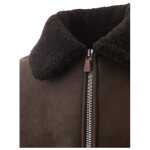 Lardini Elegant Montone Leather Brown Jacket 2