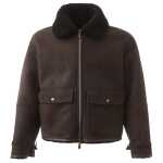 Lardini Elegant Montone Leather Brown Jacket 4