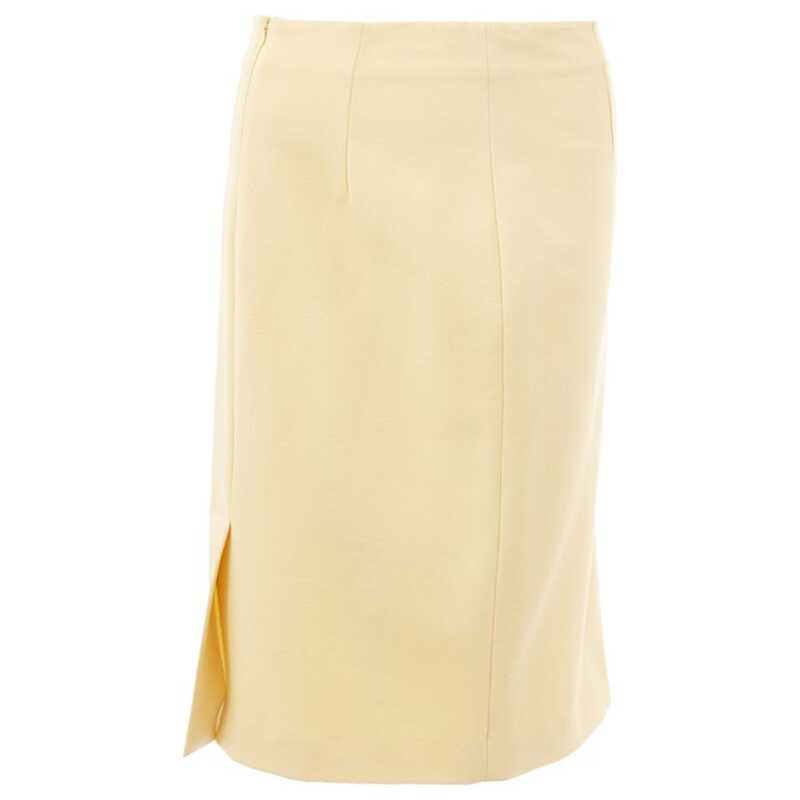 Lardini Elegant Yellow Viscose Skirt for Women, theFeinheit