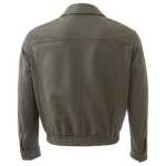 Lardini Green Leather Jackets Coat