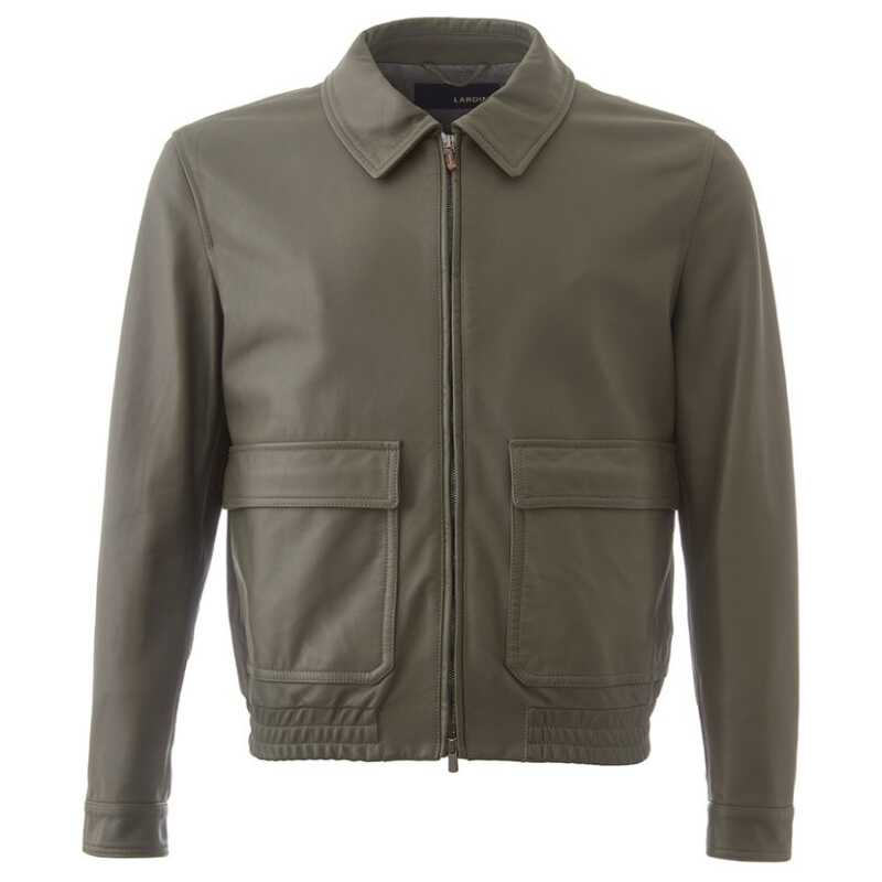 Lardini Green Leather Jackets &amp; Coat, theFeinheit