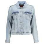 Levi Light Blue Cotton Women Jacket 2