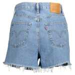 Levi Light Blue Cotton Women Short