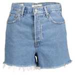 Levi Light Blue Cotton Women Short 2