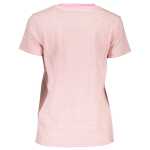 Levi Pink Cotton Women T Shirt