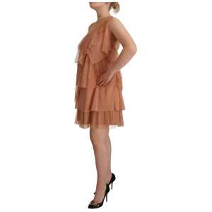 Liu Jo Chic Pink Sleeveless Tiered Mini Dress
