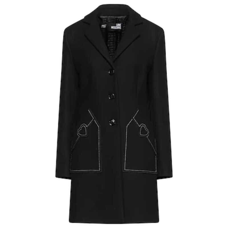 Love Moschino Black Wool Women Coat, theFeinheit