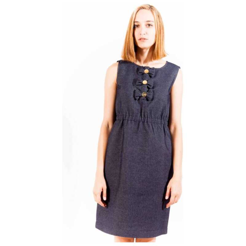 Love Moschino Blue Cotton Women Dress, theFeinheit