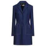 Love Moschino Blue Wool Women Coat 4