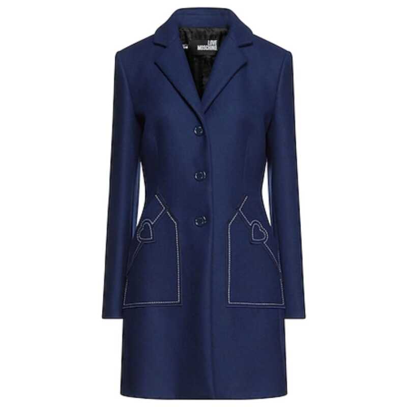 Love Moschino Blue Wool Women Coat, theFeinheit