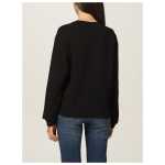 Love Moschino Chic Black Sweatshirt With Designer Emblem