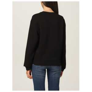 Love Moschino Chic Black Sweatshirt With Designer Emblem