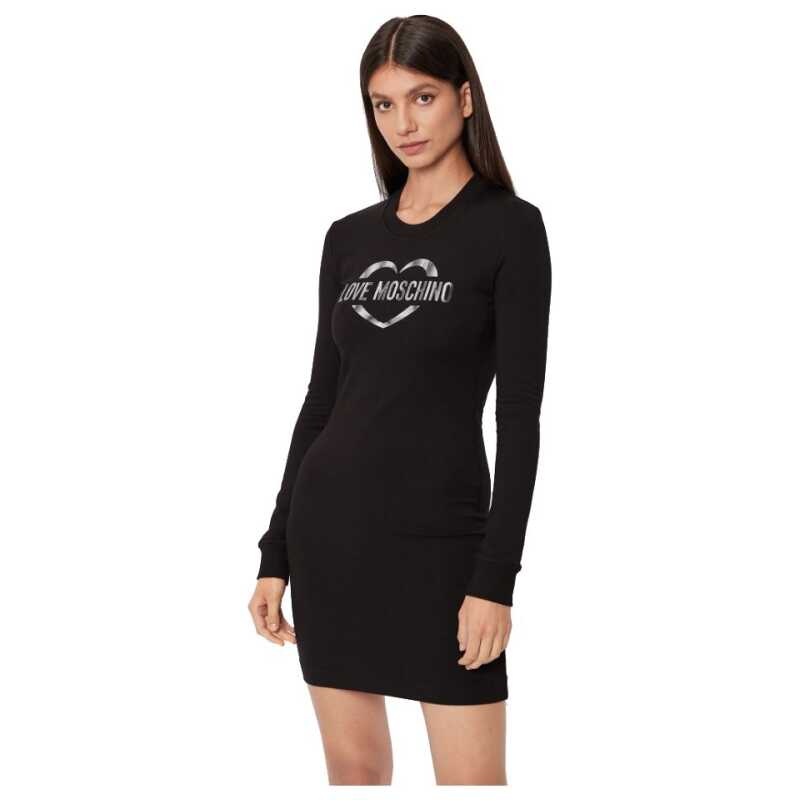 Love Moschino Chic Cotton Blend Logo Dress, theFeinheit
