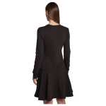Love Moschino Chic Embossed Logo Cotton Blend Dress