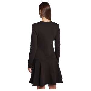 Love Moschino Chic Embossed Logo Cotton Blend Dress