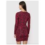 Love Moschino Chic Leopard Texture Dress In Pink And Black 2