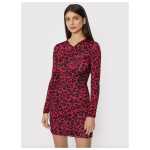 Love Moschino Chic Leopard Texture Dress In Pink And Black 3