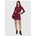 Love Moschino Chic Leopard Texture Dress In Pink And Black 4