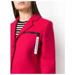 Love Moschino Chic Pink Woolen Coat With Logo Details 4