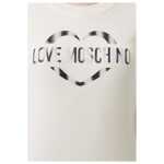 Love Moschino Chic White Cotton Blend Dress With Logo Accent 2