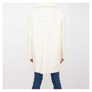 Love Moschino Chic White Winter Elegance Long Coat