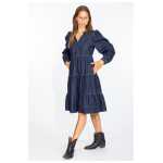 Love Moschino Elegant Dark Blue Denim Flare Dress